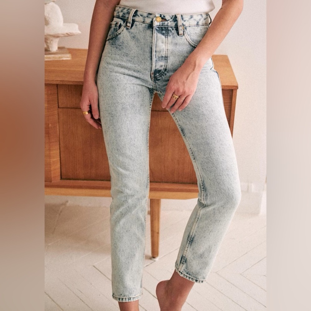 Sezane Le Brut Jeans in Edge Blue 28 NWT